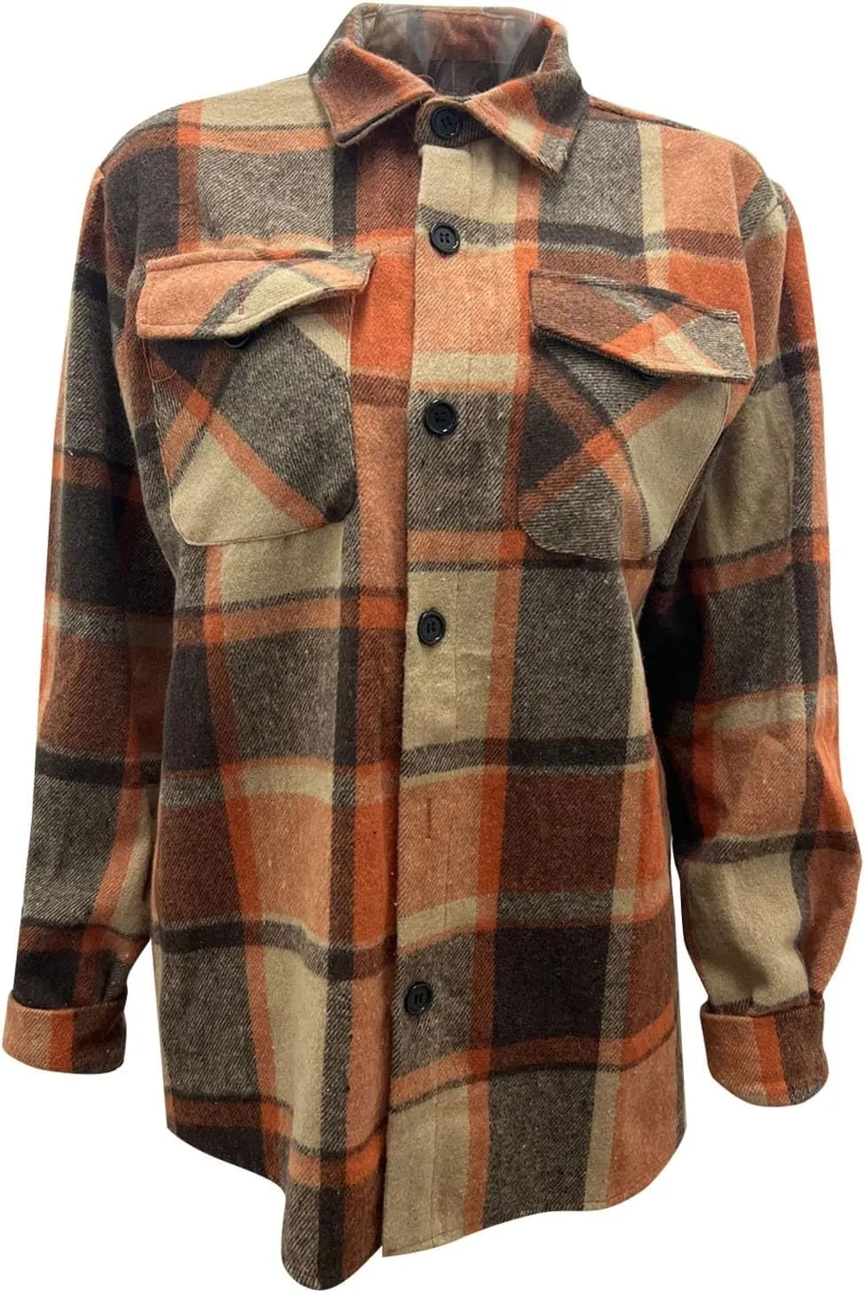 LCMTWX Mens Flannel Jacket Fleece Pullover Sweatshirt Jacket Button Collar Warm Sweater Coat Fleece Button Down Jackets