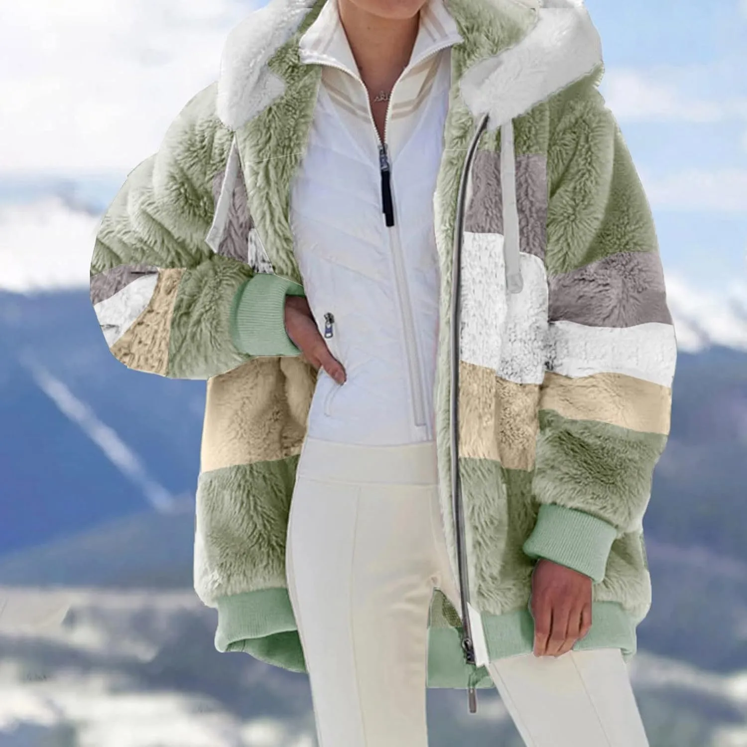LCMTWX Womens Coats Coats Warm Plush Hooded Jackets Up Button Cardigan Trendy Plaid Fuzzy Outerwear Thick Jacket For Women