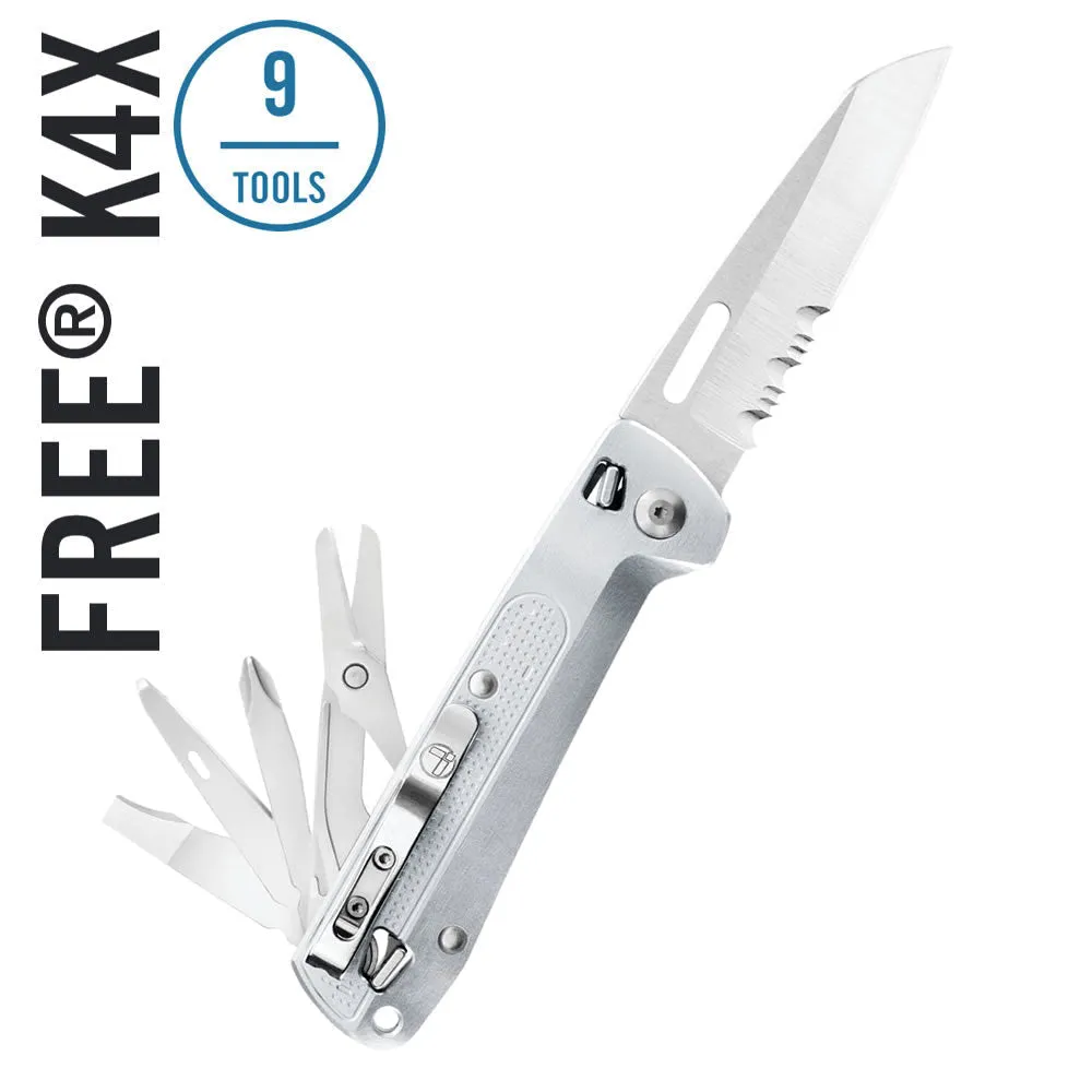 Leatherman FREE K4X Knife, Serrated w/ Magnetic Open/Close