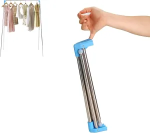 Ligtchser Portable Travel Garment Rack,Folding Clothes Rack for Dance,Travel,Camping, Drying,RV, Indoor,Outdoor. A Collapsible Mini Clothing Rack   6 Storage Bags.