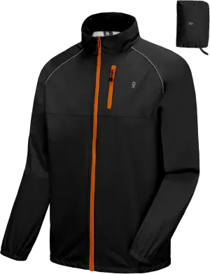 Little Donkey Andy Men's Cycling Jacket, Waterproof Lightweight Windbreaker, Packable