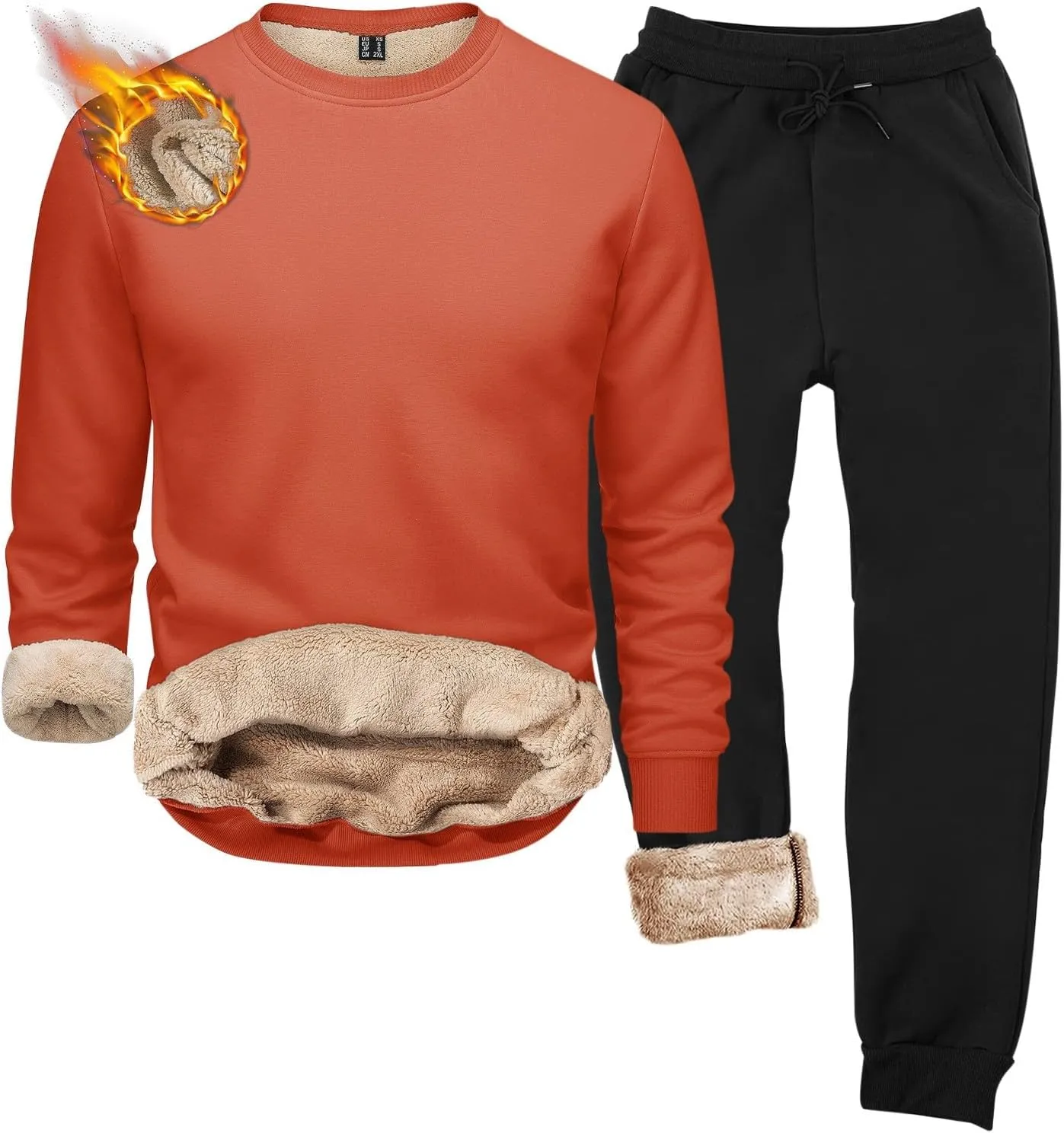 Long Johns Thermal Underwear for Men Sweater Casual Sports Suit Fleece Sweat Thermo Base Layer Mens Thermals Top And