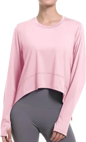 Long Sleeve Shirts for Women with Thumb Hole UPF 50  Workout Tops Flowy Athletic Shirts UV Protection Outdoor Clothing