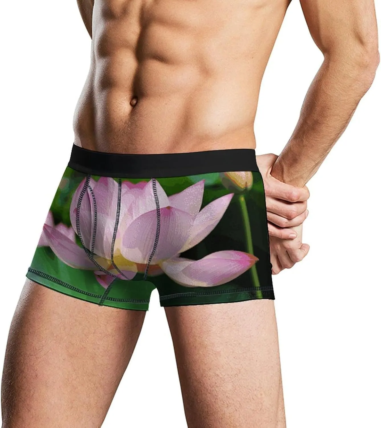Lotus Men's Boxer Briefs Breathable Underwear Comfortsoft Moisture-Wicking Trunks Underwear Underpants