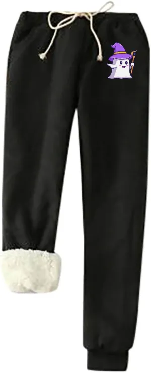 Lpmadey Women's Fleece Lined Pants Plus Size Sweatpants Winter Thermal Ski Hiking Running Joggers Tapered Lounge Jogger Pants