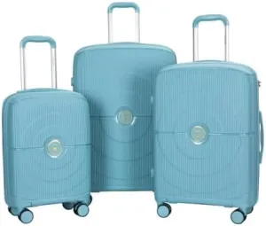 Luggage Sets 3 Piece, Hard Shell Suitcase Set with Double Spinner Wheels TSA Lock Carry On and Checked Travel Luggage, GREIGE(20/24/28) (Dark Blue)
