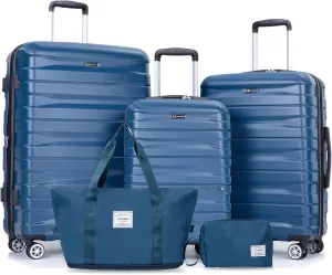 Luggage Sets 3 Piece with Double Spinner Wheels,PC Hardside Suitcase Sets with Expandable, Carry On Luggage Set with Travel Duffle Bag for Women and Men