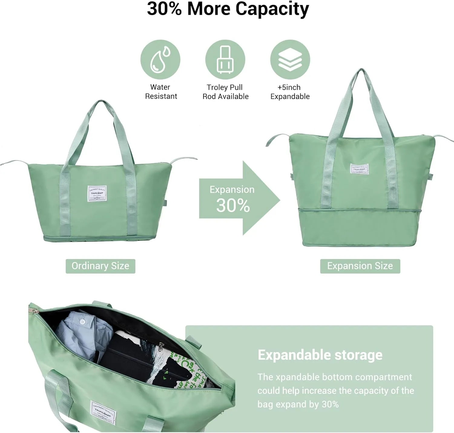 Luggage Sets 3 Piece with Double Spinner Wheels,PC Hardside Suitcase Sets with Expandable, Carry On Luggage Set with Travel Duffle Bag for Women and Men
