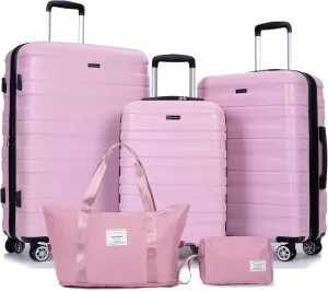 Luggage Sets 3 Piece with Double Spinner Wheels,PC Hardside Suitcase Sets with Expandable, Carry On Luggage Set with Travel Duffle Bag for Women and Men