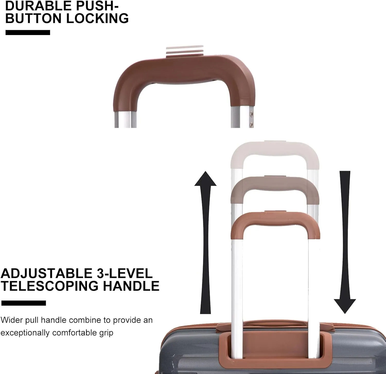 Luggage Sets 3 Piece,Suitcases with Double Spinner Wheels and TSA Lock,Hardcase 3 set Luggage with Travel Duffle Bag,Carry On Luggage Set