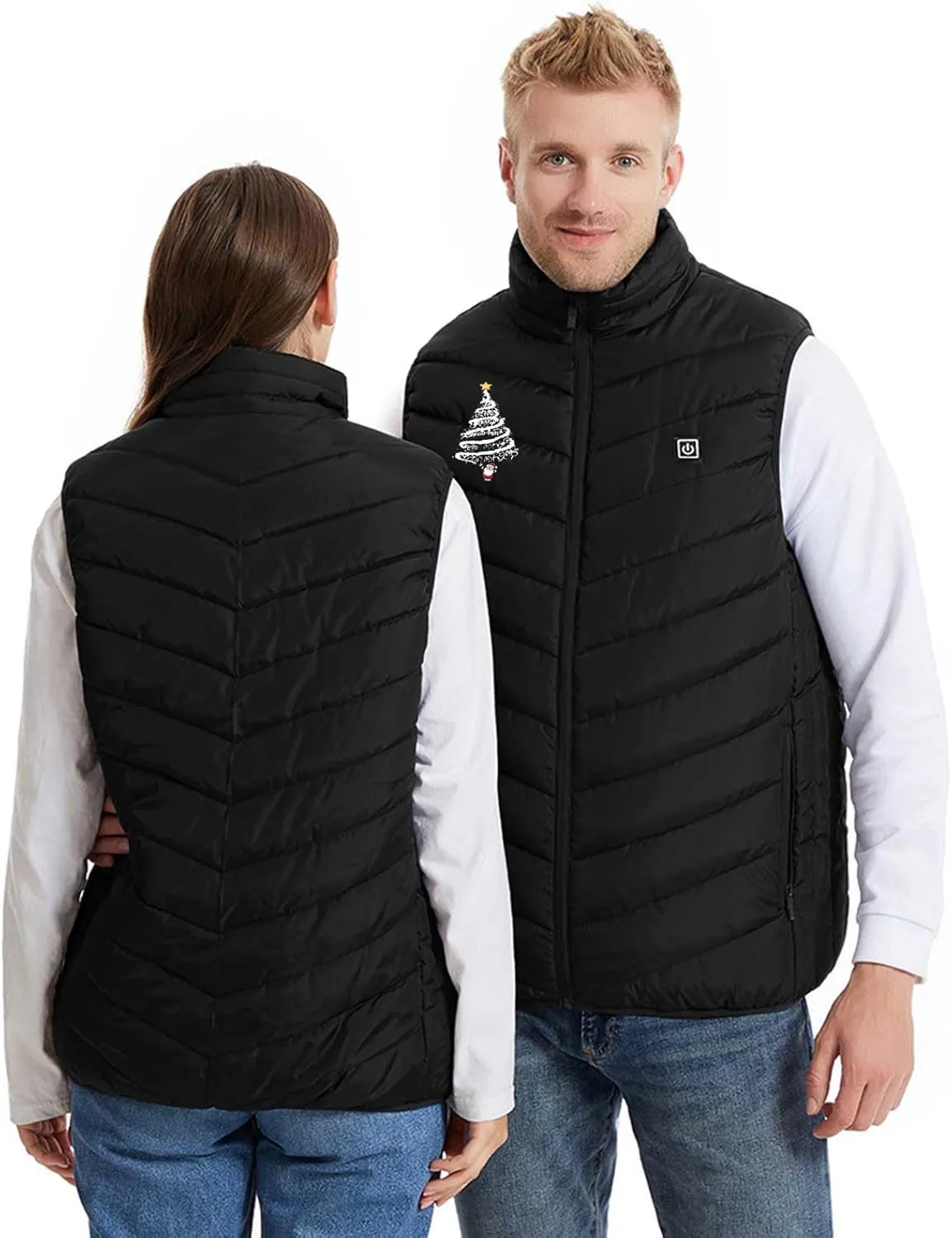 maisdgop Heated Vest Women Unisex Puffer Electric Heating Vest Ski Hunting Sleeveless 3 Gear 9 Heat Zones Heated Jackets