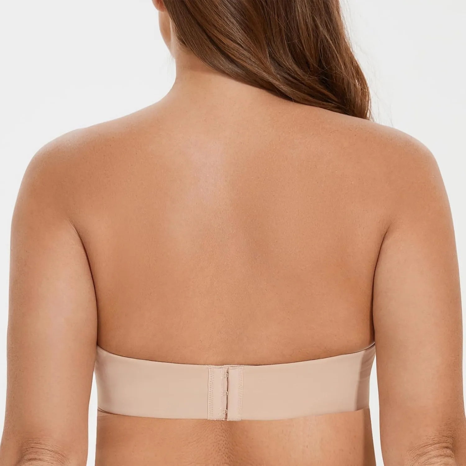 MELENECA Women's Wirefree Push Up Lightly Padded with Anti-Slip Support Strapless Bra