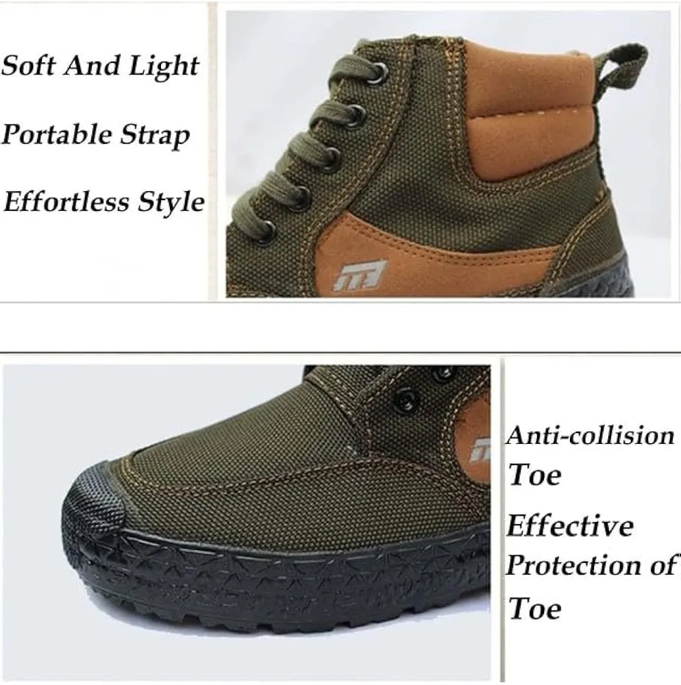 Men's all-terrain waterproof winter boots for outdoor work, hiking, medium trekking boots, lace-up shoes   S404933