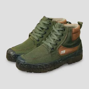 Men's all-terrain waterproof winter boots for outdoor work, hiking, medium trekking boots, lace-up shoes   S404933