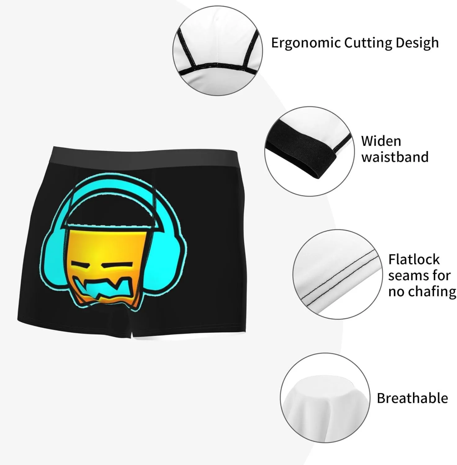 Men's Boxer Brief Moisture-Wicking Comfy Breathable Teen Boxer Brief Underpants