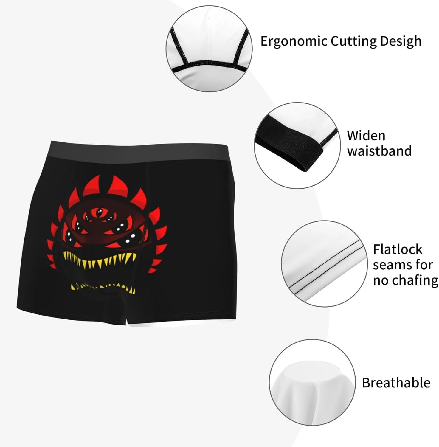 Men's Boxer Brief Moisture-Wicking Comfy Breathable Teen Boxer Brief Underpants