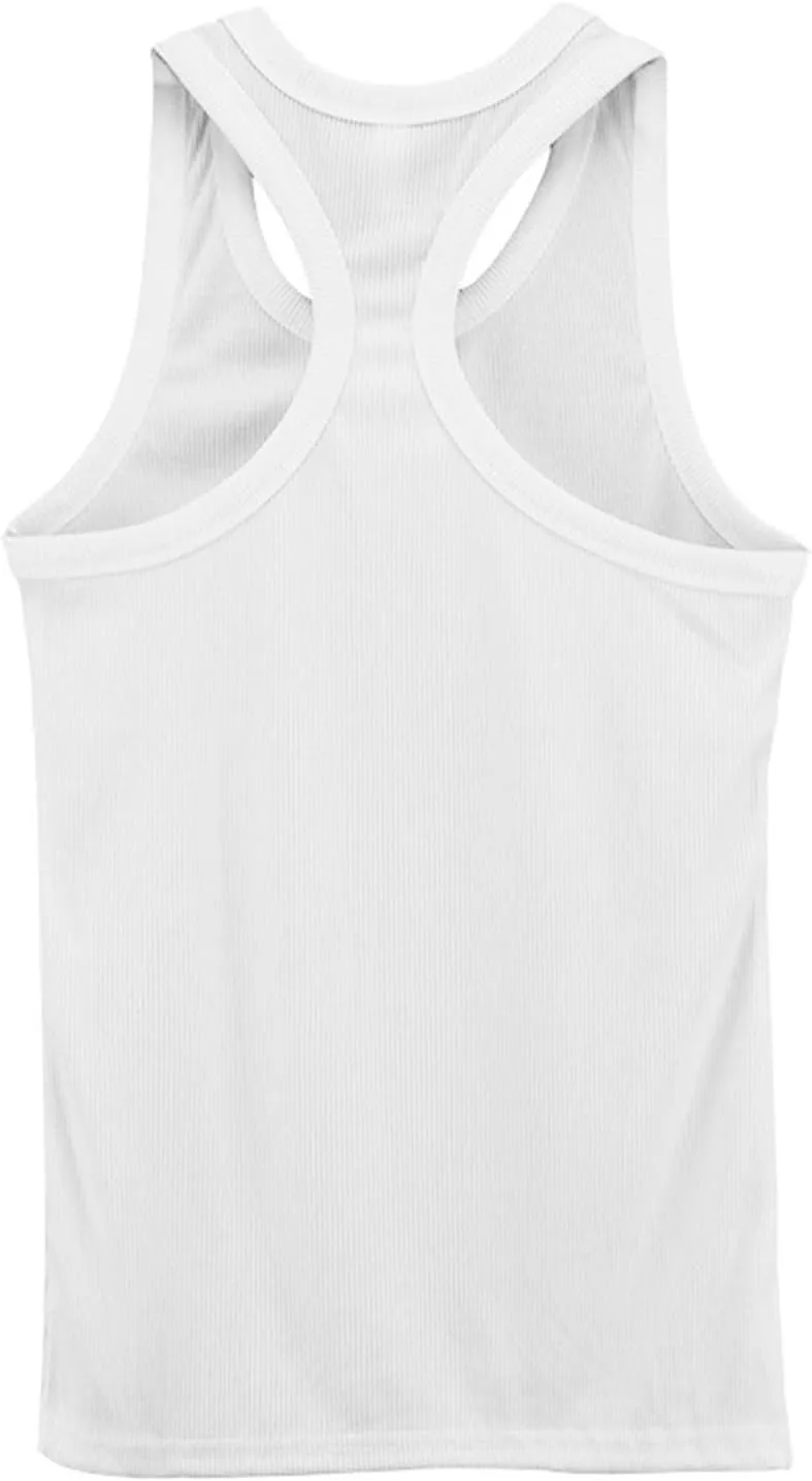Men's Cotton Tank Tops Athletic Moisture Wicking Muscle Cut Off Shirt Bodybuilding Gym Workout Sleeveless Shirts