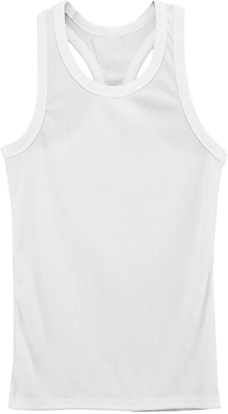 Men's Cotton Tank Tops Athletic Moisture Wicking Muscle Cut Off Shirt Bodybuilding Gym Workout Sleeveless Shirts