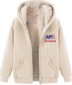 Men's Fleece Lined Jackets Zip Up Hoodies Sweatshirts Winter Coats Fashion Warm Sherpa Jacket with Pockets