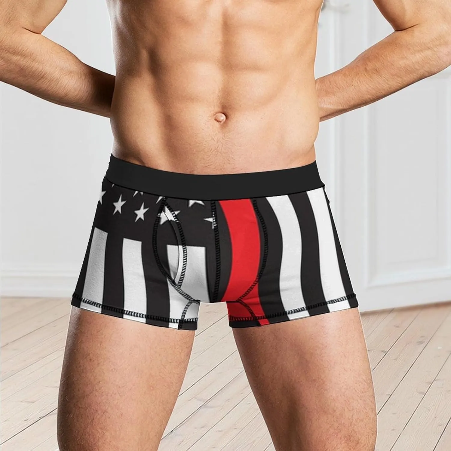 Men's Funny Boxer Briefs Moisture Wicking Underwear with Support Pouch