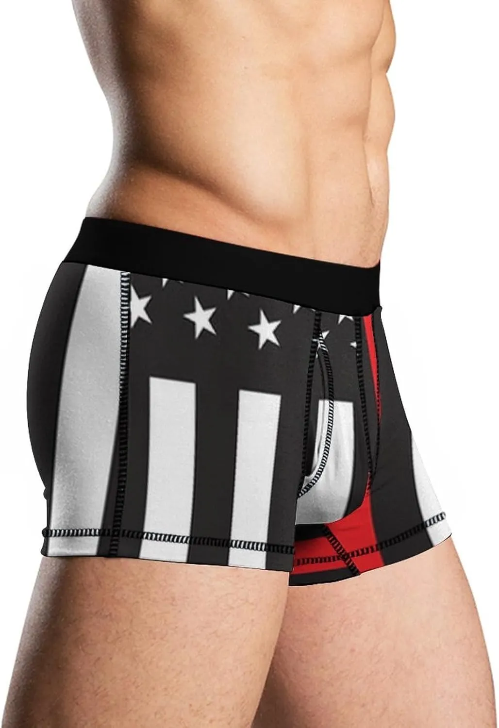 Men's Funny Boxer Briefs Moisture Wicking Underwear with Support Pouch