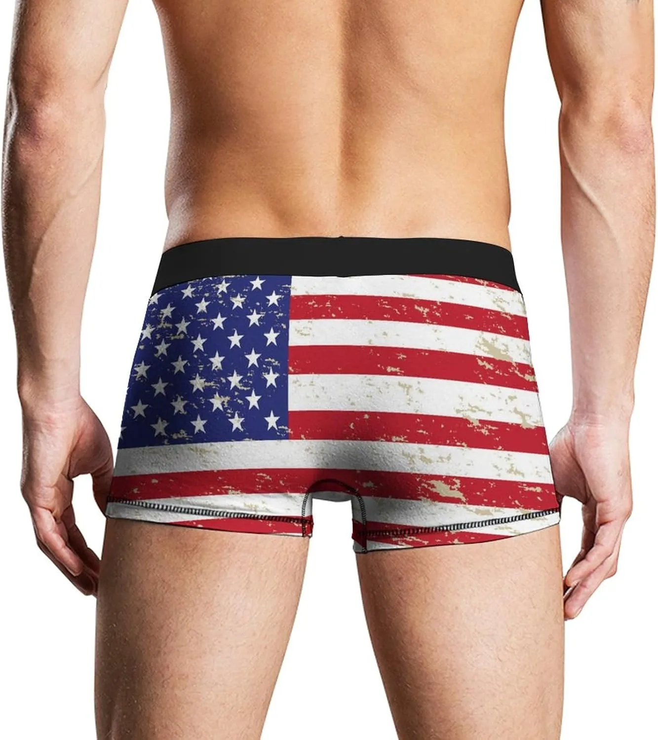 Men's Funny Boxer Briefs Moisture Wicking Underwear with Support Pouch