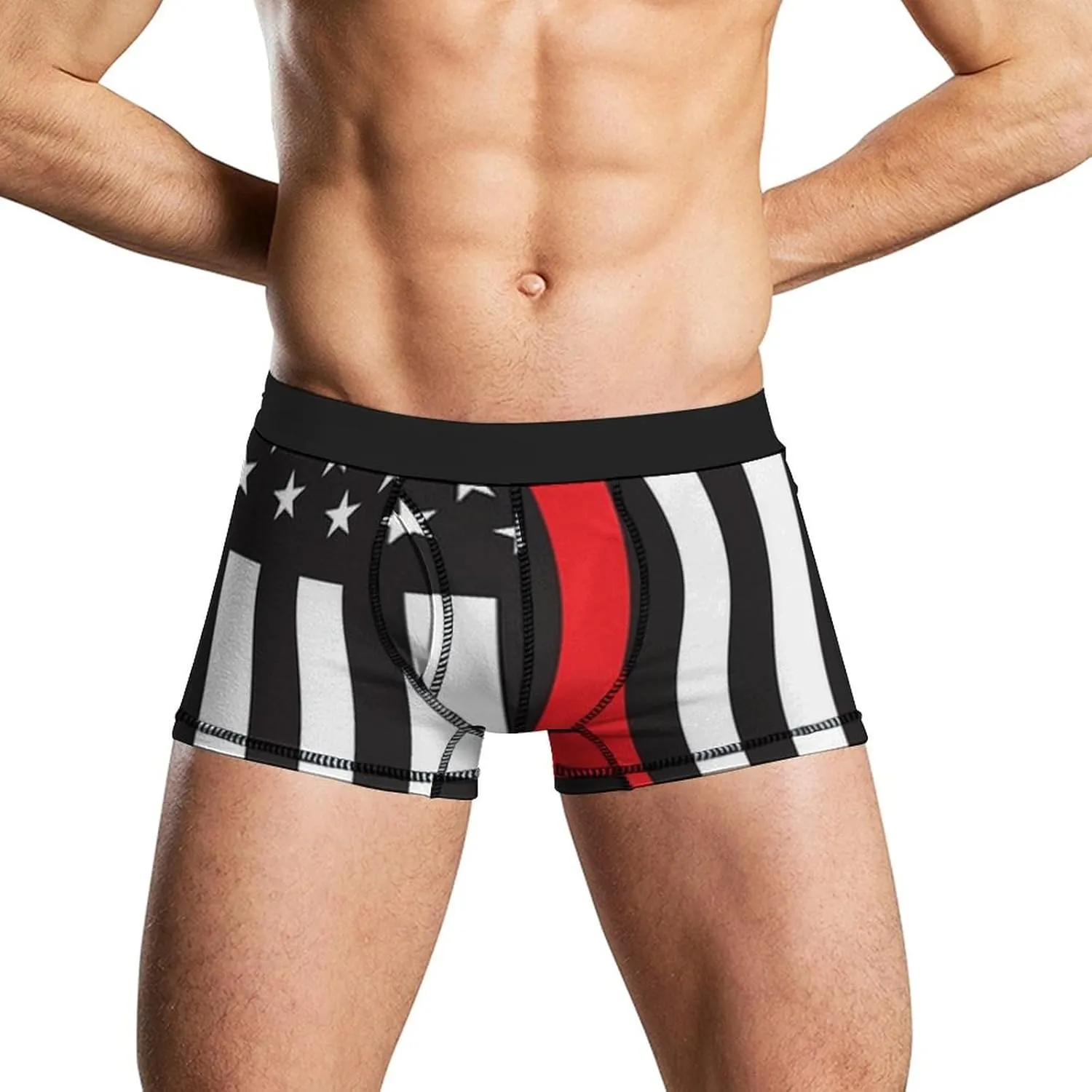 Men's Funny Boxer Briefs Moisture Wicking Underwear with Support Pouch