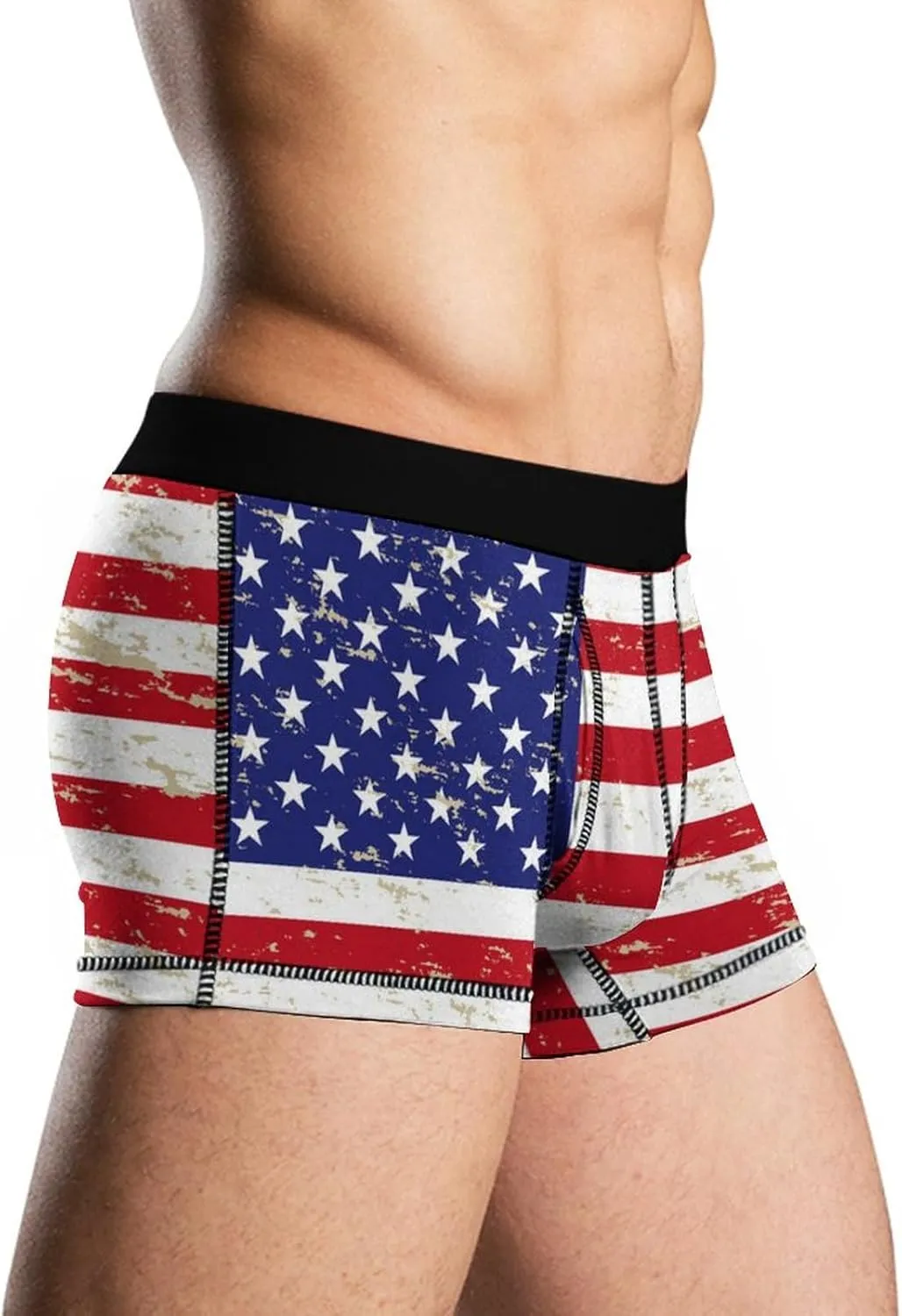 Men's Funny Boxer Briefs Moisture Wicking Underwear with Support Pouch