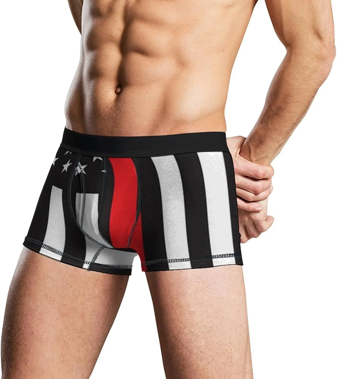 Men's Funny Boxer Briefs Moisture Wicking Underwear with Support Pouch