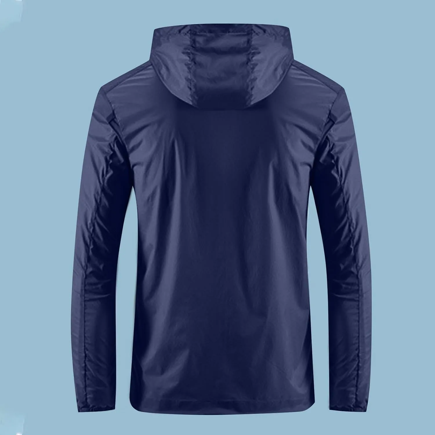 Mens Hooded Sun Protection Jacket 2025 Long Sleeve Outdoors Hoodie Full Zipper Sport Jackets Thin Lightweight Coats
