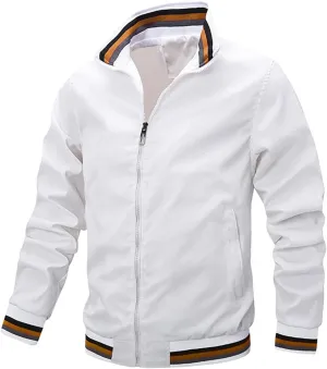 Mens Lightweight Flight Bomber Jackets Softshell Windproof Windbreakers Hipster Varsity Jackets Sports Coats