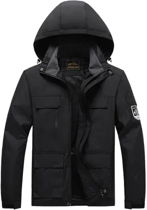 Men's Lightweight Windbreaker Rain Jacket Coat with Hood for Hiking Fishing Activewear Comforable Casual Windbreakers