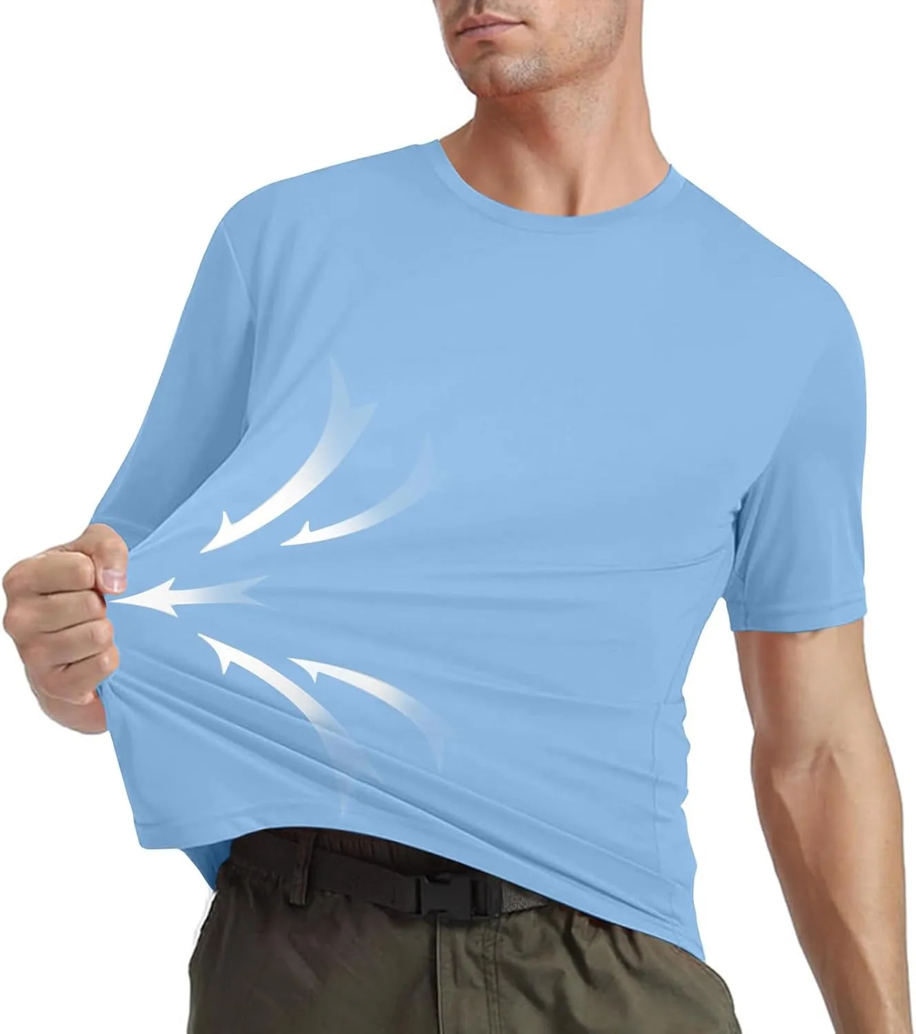 Men's Quick Dry T-Shirt Short Sleeve Moisture Wicking Athletic Running Gym Workout Performance Tee Tops