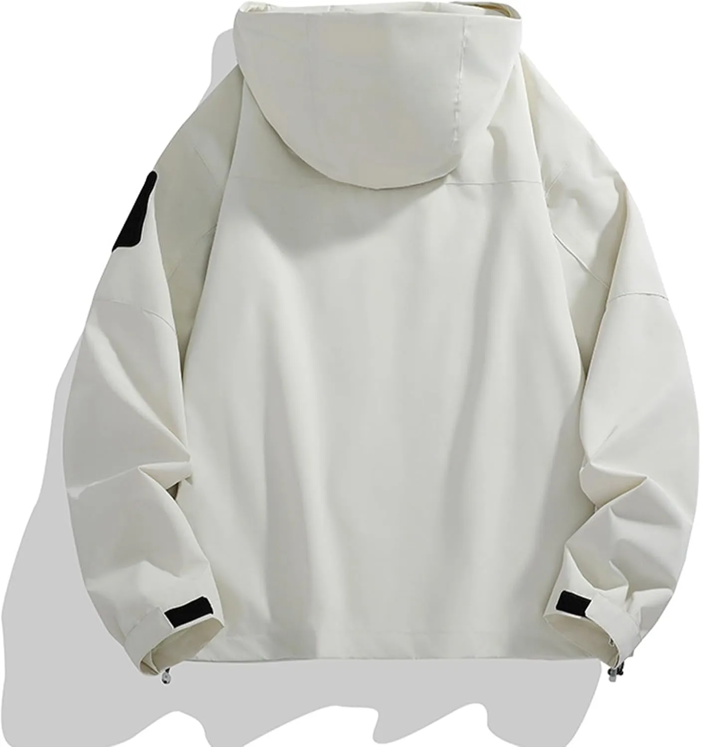 Men's Rain Jacket Waterproof Lightweight Packable Softshell Windbreaker with Hood Raincoat for Hiking Fishing Travel