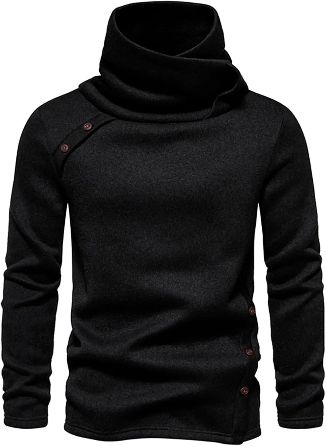 Men's Shirts Long Sleeve Solid Turtleneck Sweater Regular-Fit Lightweight Pullover Soft Fitted Outdoor Clothing