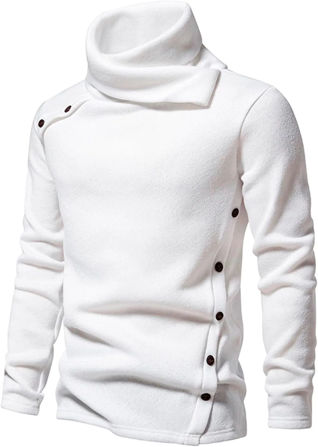 Men's Shirts Long Sleeve Solid Turtleneck Sweater Regular-Fit Lightweight Pullover Soft Fitted Outdoor Clothing