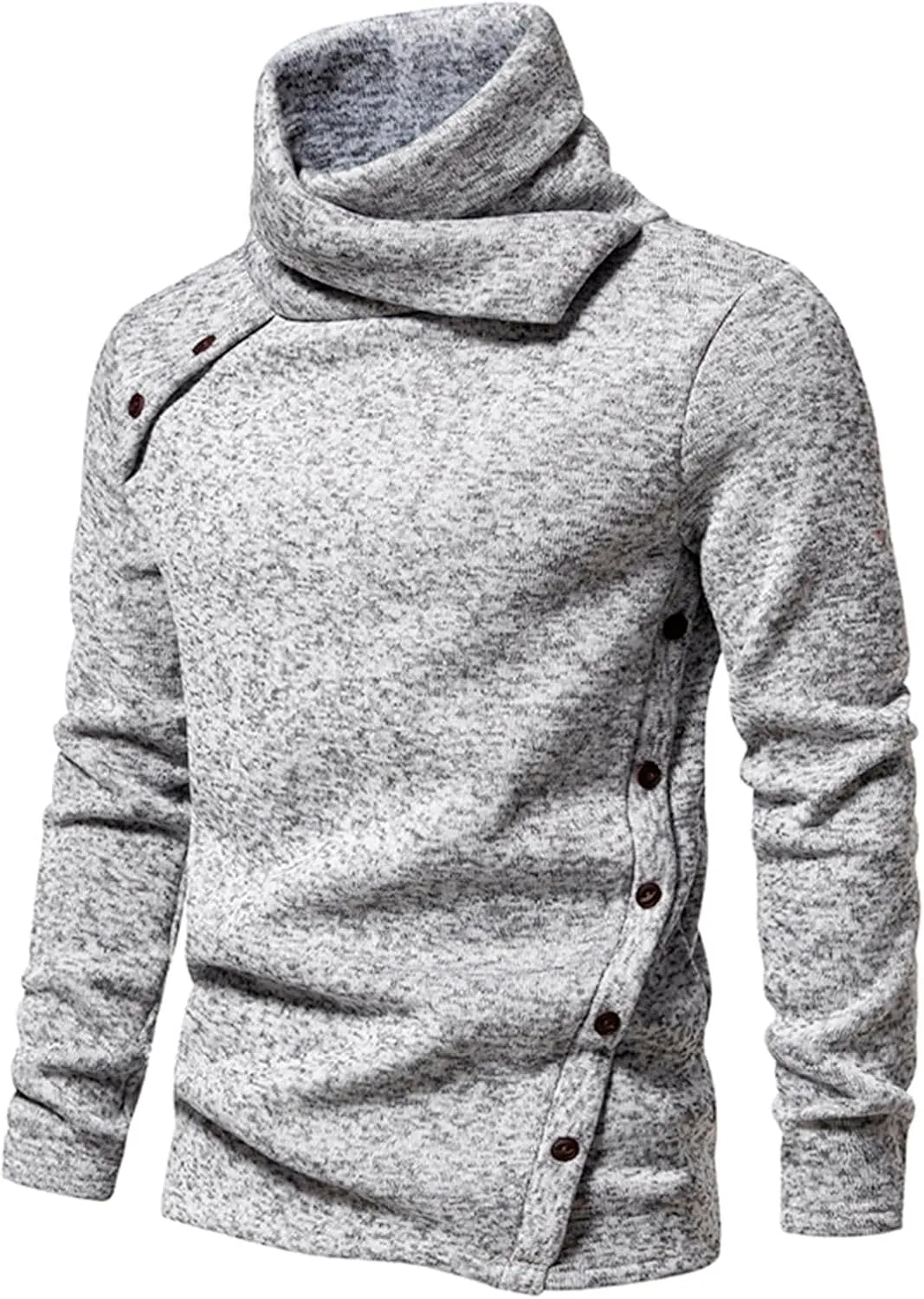 Men's Shirts Long Sleeve Solid Turtleneck Sweater Regular-Fit Lightweight Pullover Soft Fitted Outdoor Clothing
