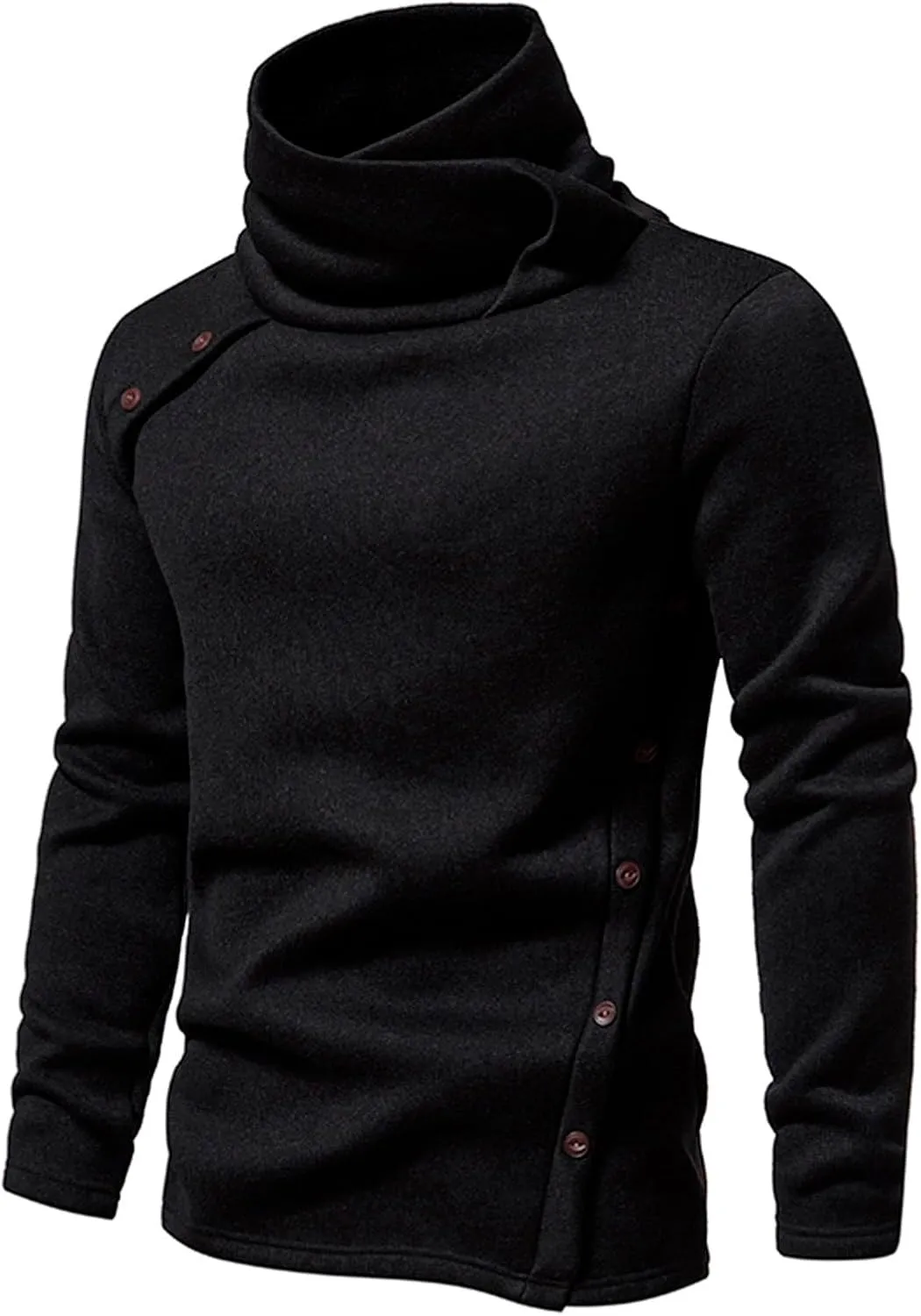 Men's Shirts Long Sleeve Solid Turtleneck Sweater Regular-Fit Lightweight Pullover Soft Fitted Outdoor Clothing