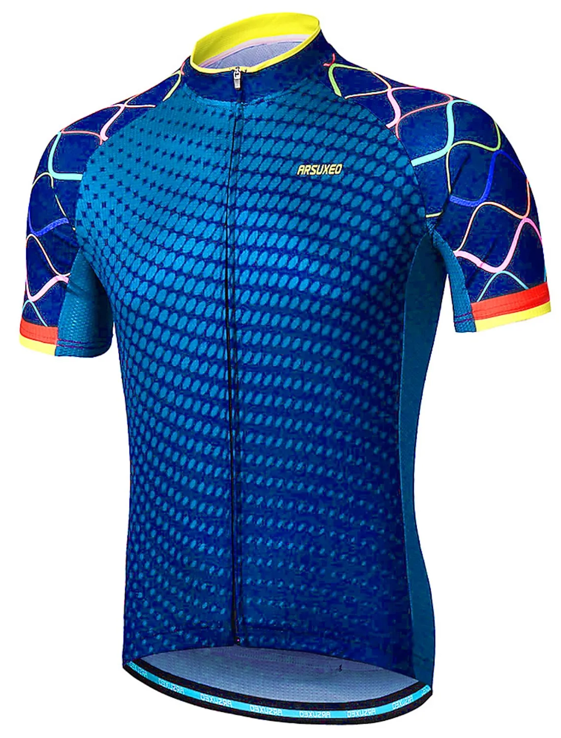 Men's Short Sleeve Cycling Jersey Summer Polyester Bike Jersey