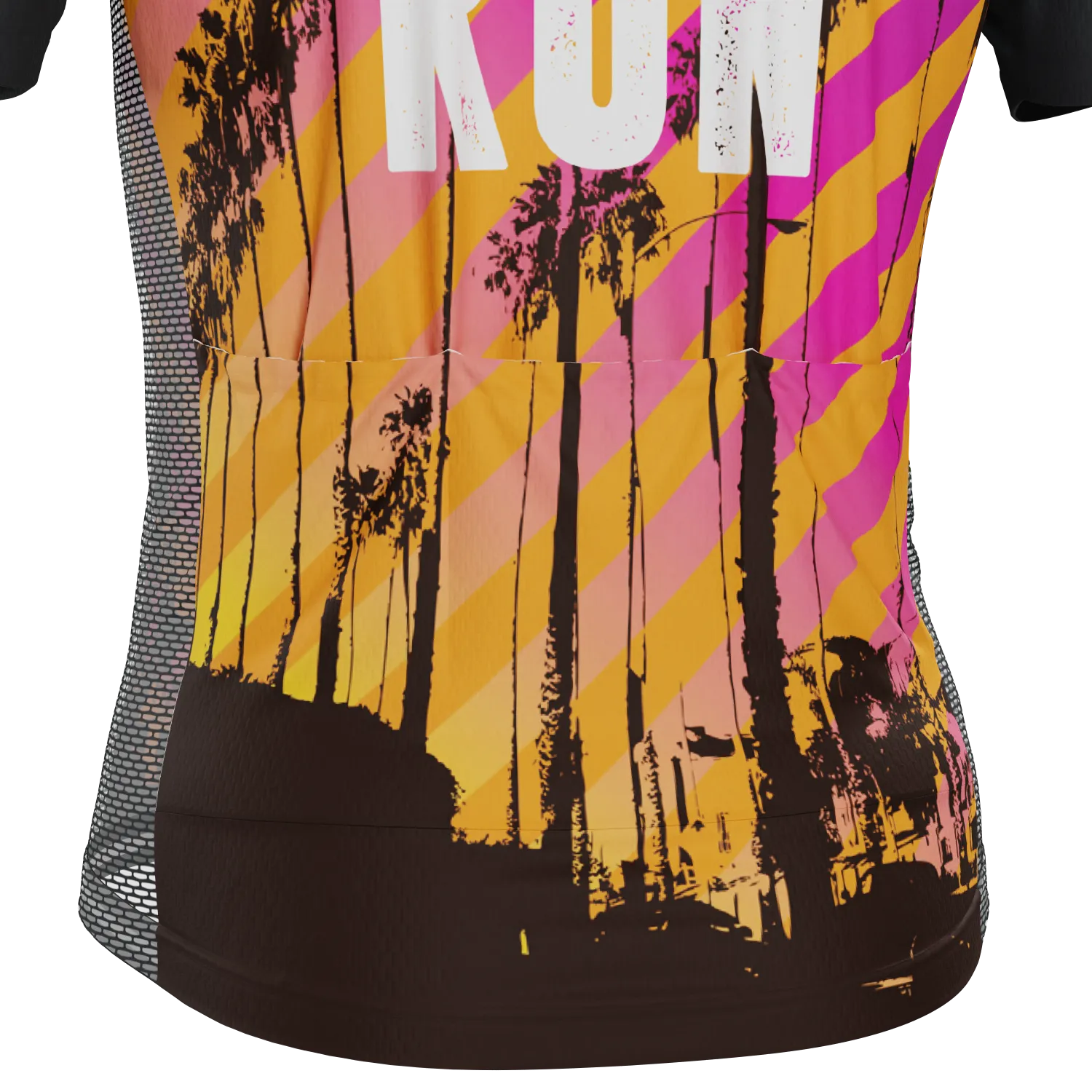 Men's Swim Bike Run Orange Summer Short Sleeve Cycling Jersey