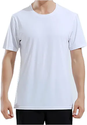 Men's T-Shirts Quick Dry T Shirt Crewneck Short Sleeve 2024 Men Running Workout Tee Tops Moisture Wicking Oversized Outfits