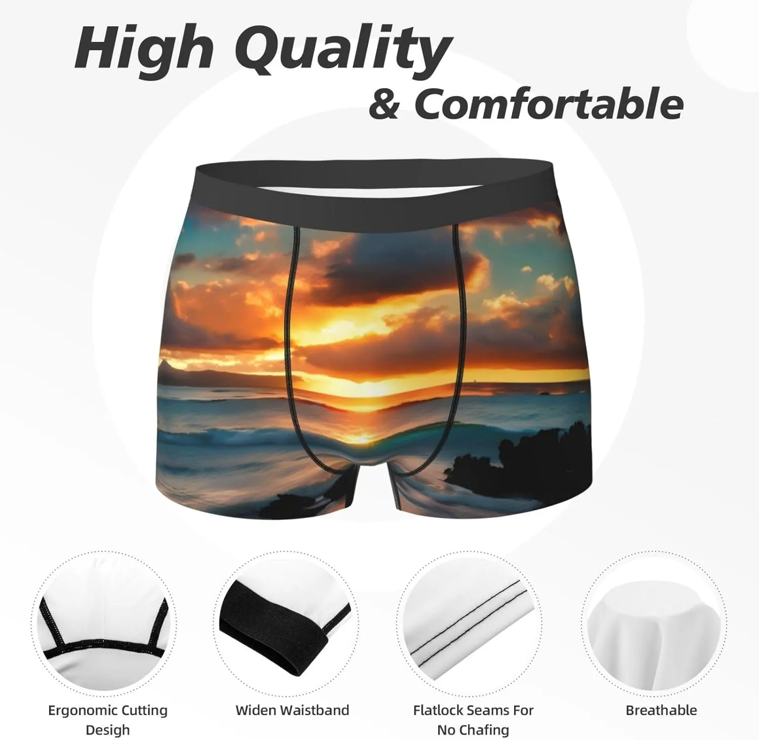 Mens Underwear Mens Underwear Boxer Briefs Breathable Soft Moisture Wicking with