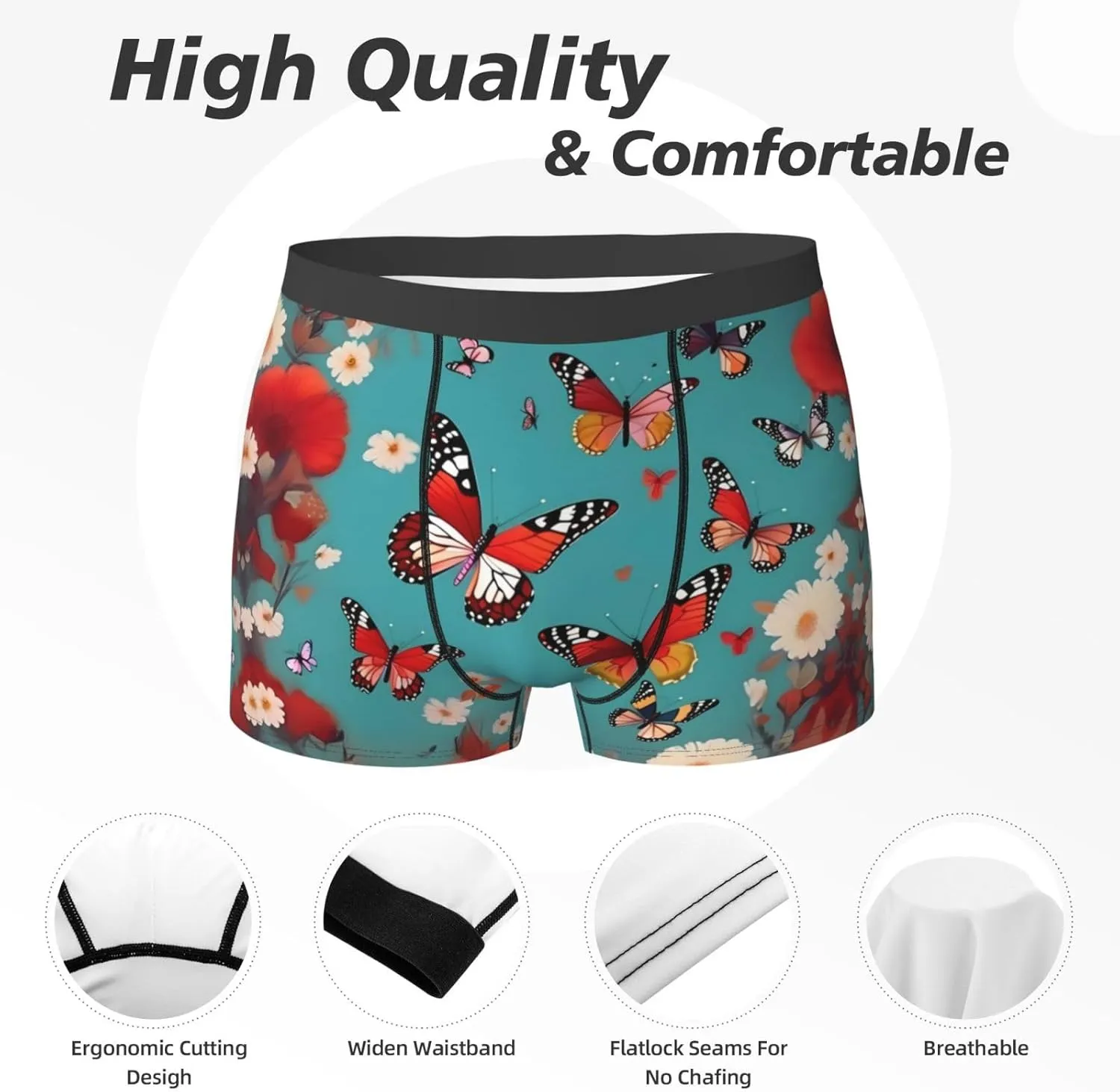 Mens Underwear Mens Underwear Boxer Briefs Breathable Soft Moisture Wicking with
