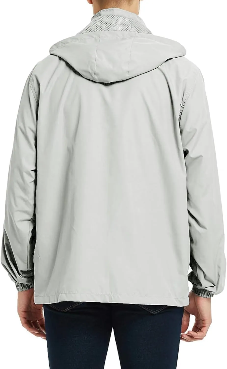 Mens Waterproof Rain Jacket Hooded Lightweight Windbreaker Hoodies Windbreaker Jacket with Pockets