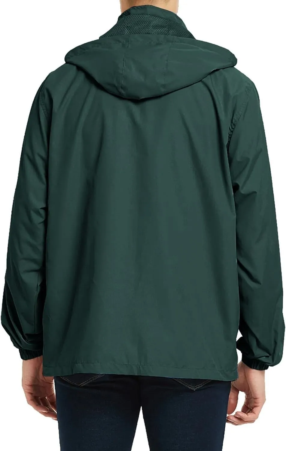 Mens Waterproof Rain Jacket Hooded Lightweight Windbreaker Hoodies Windbreaker Jacket with Pockets