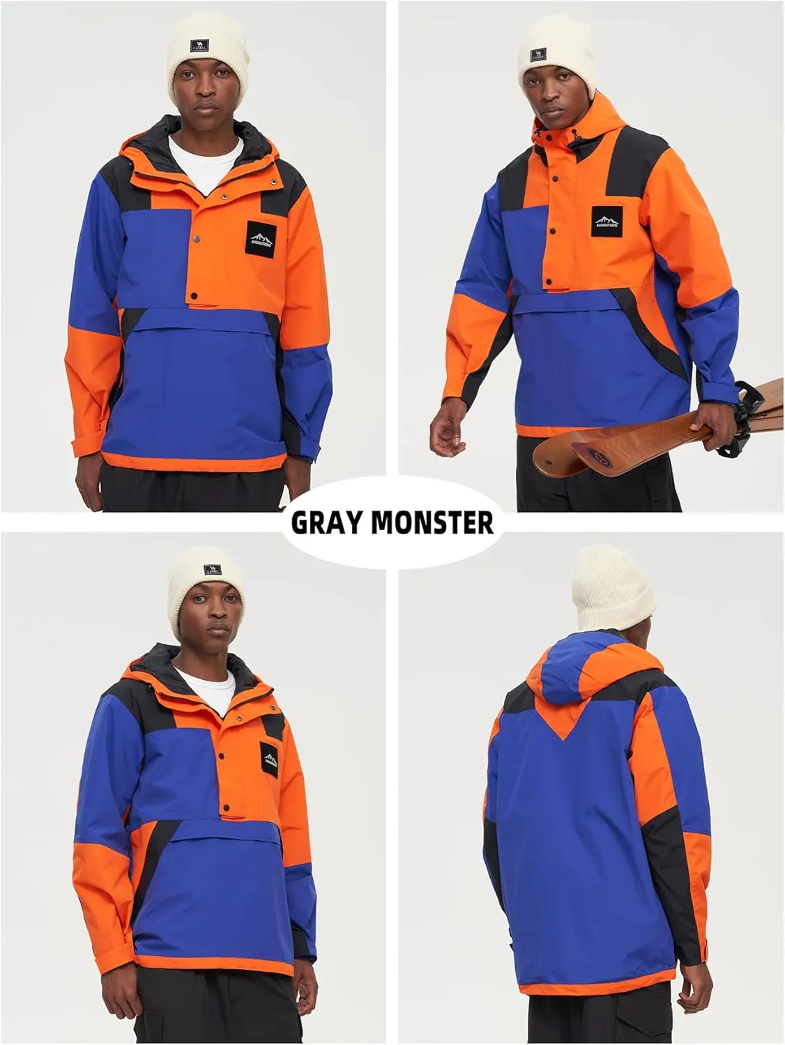 Mens Waterproof Windproof Jacket Hooded Outdoor Windbreaker Lightweight Softshell Raincoat Waterproof
