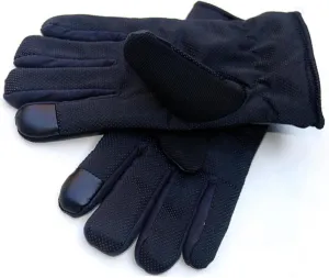 Men's Winter Touch Screen Gloves Thicken Leather Warm Windproof Anti-Slip Versatile for Activities