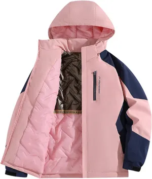Men's Winter Waterproof Puffer Jacket Hooded Warm Down Coat Outdoor Windbreaker Outerwear for Hiking Camping Skiing