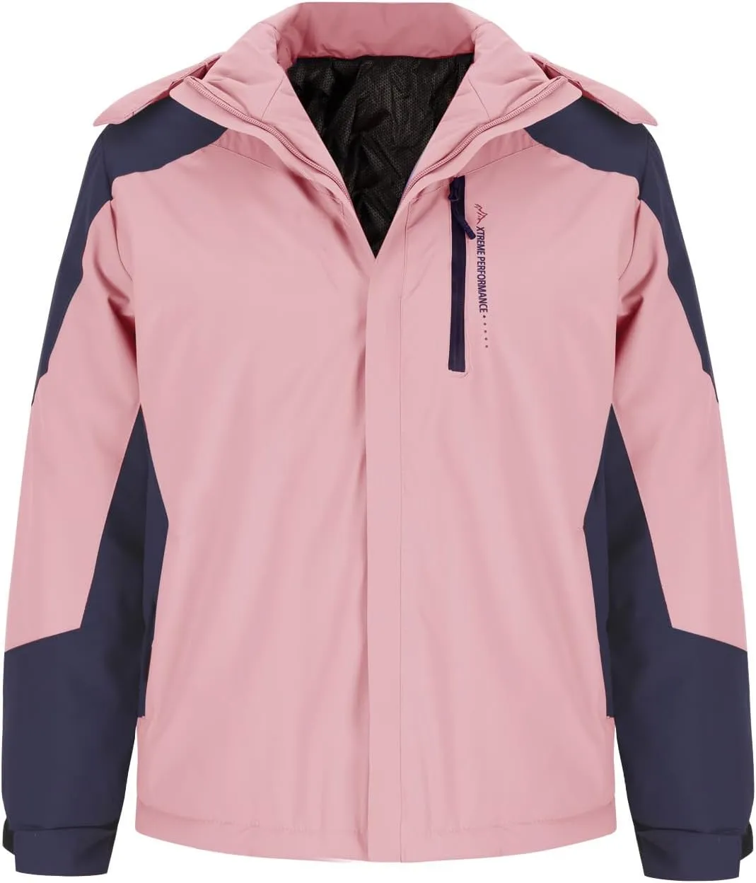 Men's Winter Waterproof Puffer Jacket Hooded Warm Down Coat Outdoor Windbreaker Outerwear for Hiking Camping Skiing
