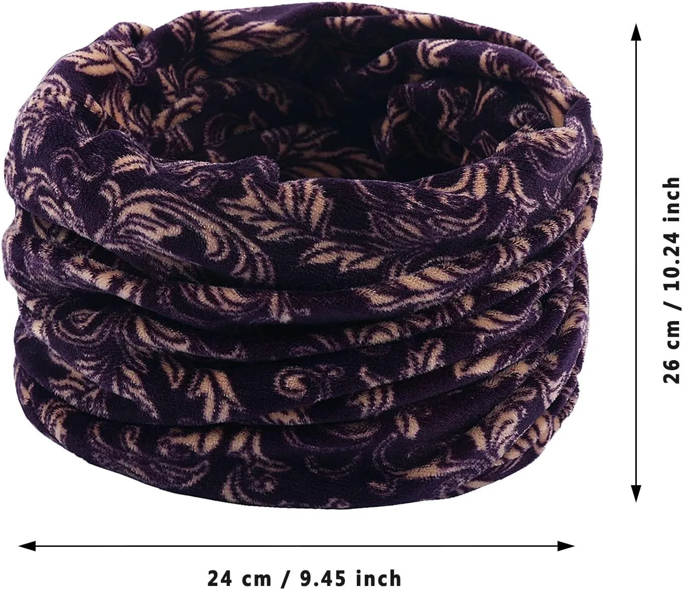 Mens Women Winter Neck Warmers, Neck Gaitor Thermal Wool Lined Thermal Outdoor Sports Windproof Warmer Scarf